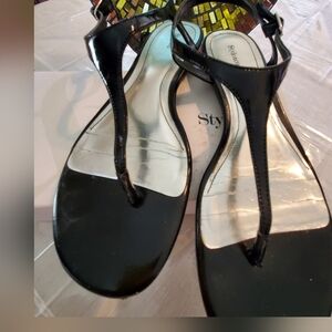 Style & Co. Black Patent Sandals
